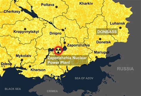 Zaporizhzhia Nuclear Power Plant in Ukraine Map Stock Illustration ...