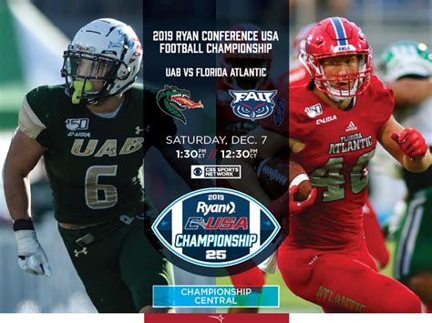 CSJ Conference USA Championship Game Preview — UAB at FAU, How To Watch and Fearless Predictions ...