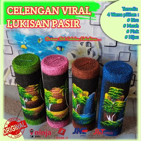 Jual Celengan Lukisan Pasir Pemandangan Panorama yang indah dengan 4 ...