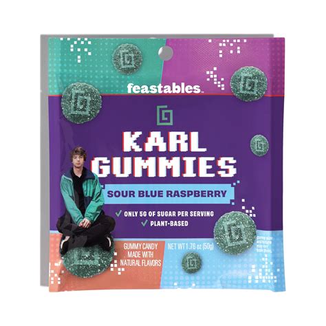 Feastables Karl Gummy Candy Sour Blue Raspberry, 1.8 oz, 1 Bag - Walmart.com