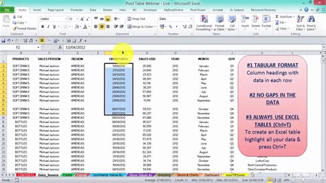 Tabular Format & Excel Tables - YouTube