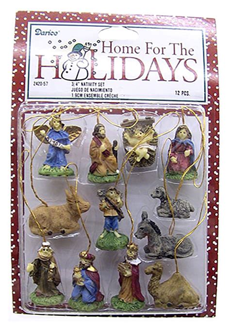 3/4 Inch Mini Nativity Set Ornaments