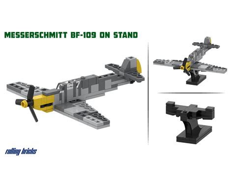 LEGO MOC Messerschmitt BF-109 on Display Stand by RollingBricks ...