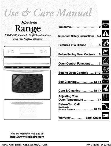 Frigidaire Gallery Gas Double Oven Manual