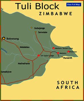 Map of Tuli Block in Botswana