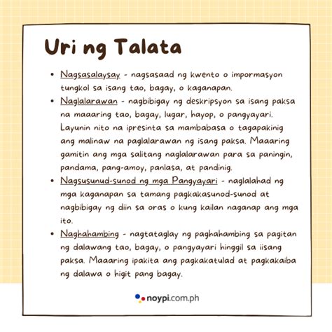 TALATA: Ano ang Talata, Paano Gumawa, at mga Halimbawa • Noypi.com.ph