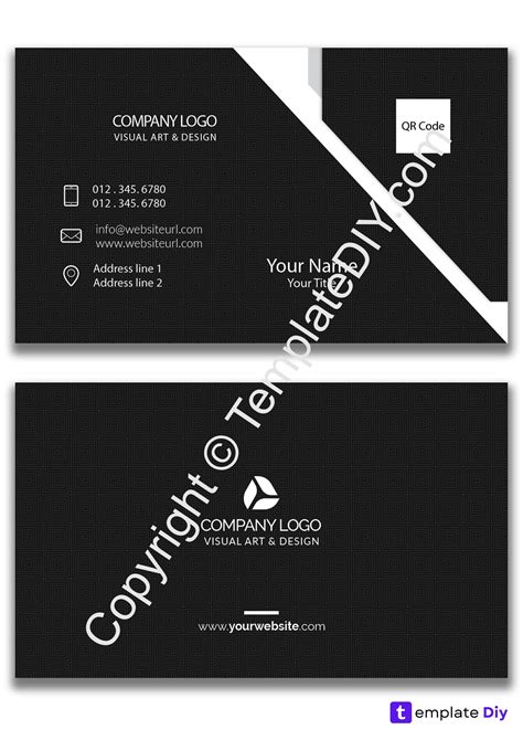 Printable Black Business Cards Sample Template | Black business card ...