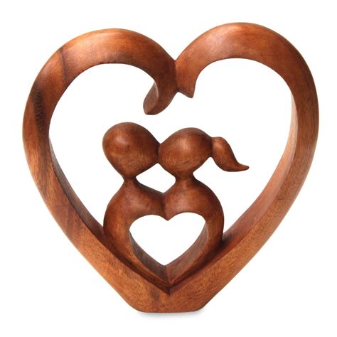 Story of Love Wood Figurine | Wood sculpture, Wood carving designs ...