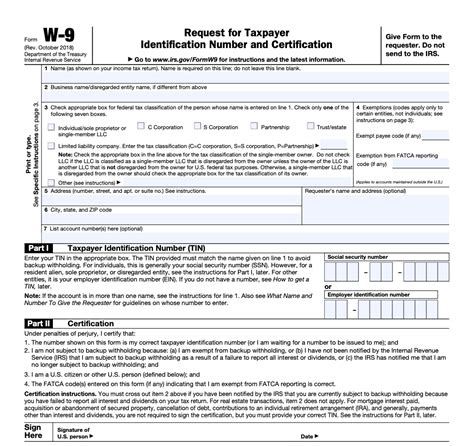 W 9 Blank Form Printable - Printable Forms Free Online