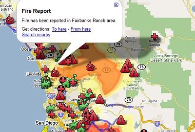 The Presurfer: San Diego County Fires On Google Maps