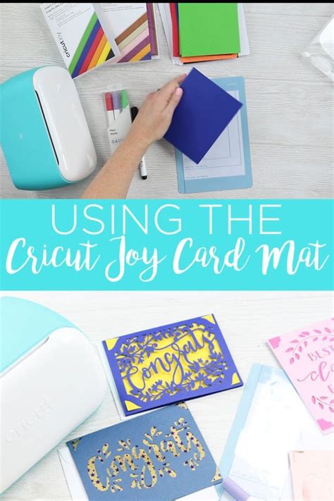 How to use the Cricut card mat with the Cricut Joy to create cards in minutes! These easy to ...