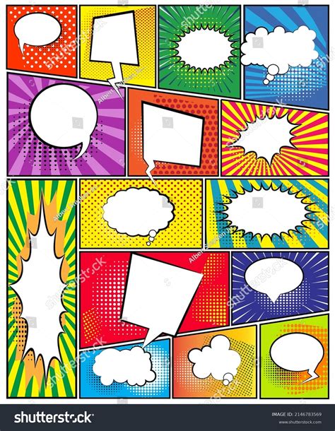 Set Comic Bubbles Template Color Bubble Stock Vector (Royalty Free) 2146783569 | Shutterstock