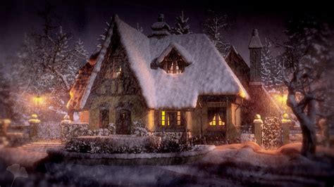 Snowy Cottage by GinkoVisuals on DeviantArt