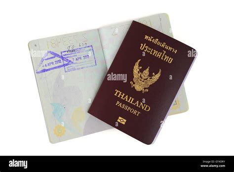 Immigration thailand passport stamp Cut Out Stock Images & Pictures - Alamy