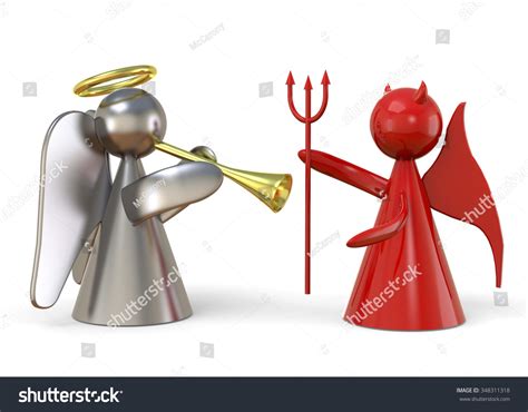 Angel Devil Conscience Concept Stock Illustration 348311318 - Shutterstock