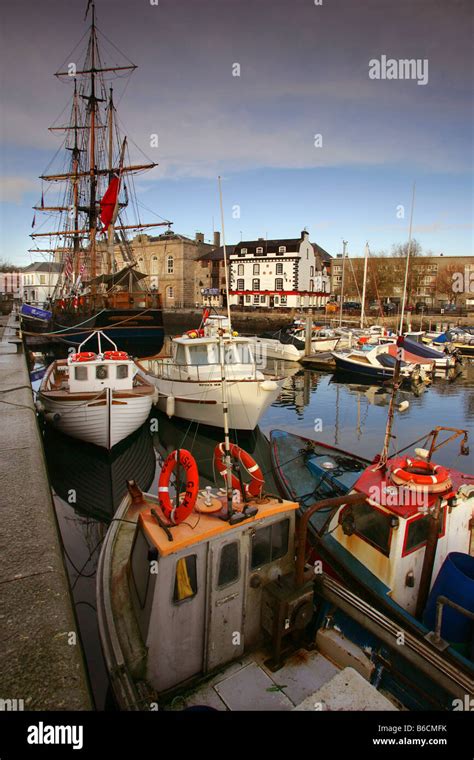 Sutton Harbour on the Barbican in Plymouth, Devon Stock Photo - Alamy