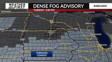 Fog, freezing fog again tonight through Wednesday morning - ABC 6 News ...