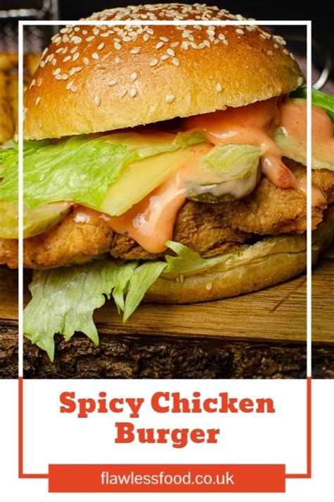 Spicy Chicken Burger - Takeaway style recipe by Flawless Food