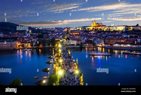 Night over Charles Bridge Stock Photo - Alamy