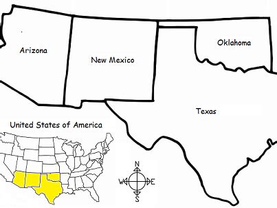 SOUTHWEST REGION OF UNITED STATES - printable handout | Teaching Resources