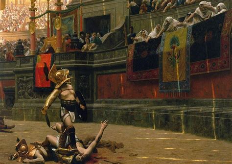 Jean Leon Gerome: Gladiator in The Arena/Pollice Verso (Thumbs Down). Fine Art Print/Poster. (59 ...