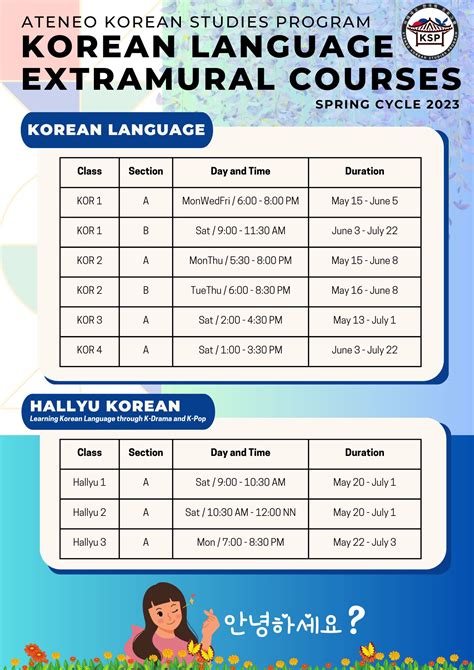 Ateneo Korean Studies Program Korean Language Extramural Courses | News ...