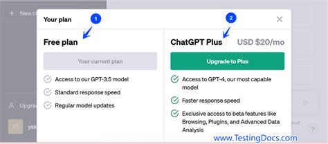 ChatGPT Subscription Plans - TestingDocs.com