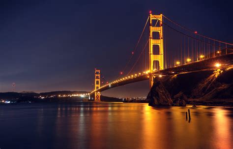 Golden Gate Bridge Night Wallpapers - Top Free Golden Gate Bridge Night Backgrounds ...
