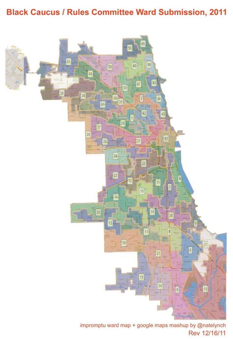 Chicago ward map - City of Chicago ward map (United States of America)