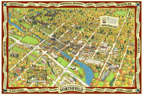 Birds Eye Map of Northfield Minnesota :: Behance