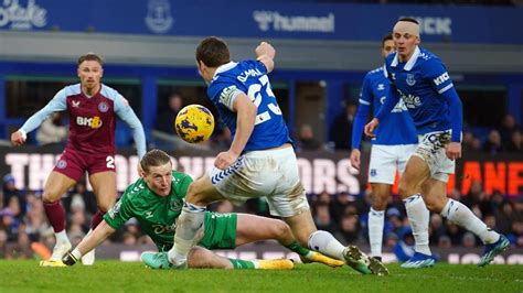 Goalkeepers on top as Everton and Aston Villa draw a blank at Goodison Park