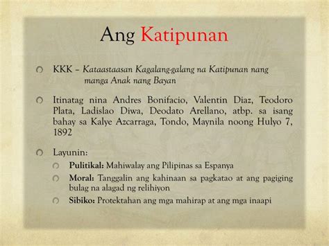 PPT - Ang Kartilla ng Katipunan PowerPoint Presentation - ID:2106515