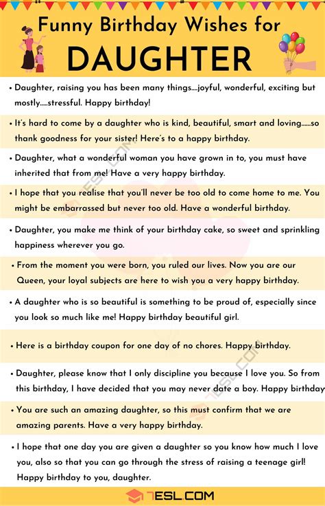 Happy Birthday Daughter: 30 Best Happy Birthday Wishes for Daughter! • 7ESL