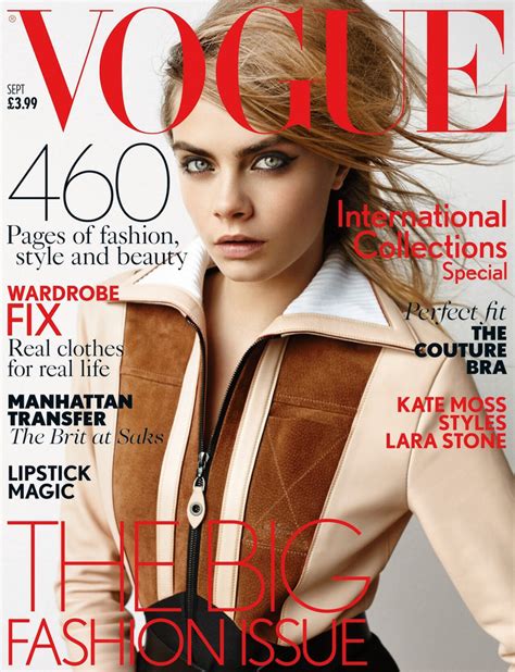 MODEL CARA DELEVINGNE LANDS THE COVER OF BRITISH VOGUE SEPTEMBER ISSUE ...