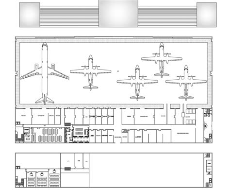 Domestic airport terminal distribution layout plan cad drawing details ...