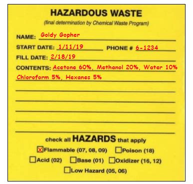 Hazardous Waste Disposal Procedures | UMN University Health & Safety