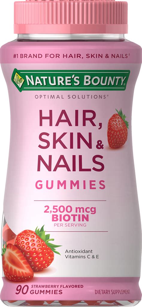 Nature's Bounty Hair Skin and Nail Vitamins With Biotin, Gummies, 90 Ct - Walmart.com