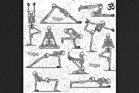 Set of skeleton poses yoga in 2020 | Types of yoga, Poses, Best yoga