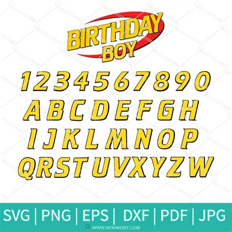 Nerf Birthday Boy SVG Bundle | Nerf Font SVG | Bundle Nerf Birthday Number 0-9 Svg