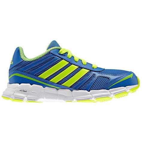 Adidas Kids AdiFast Running Shoes - Blue/Lime - Tennisnuts.com