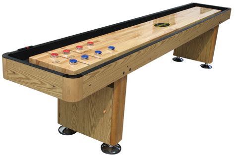 "The Standard" 12 foot Shuffleboard Table In Oak - Berner Billiards