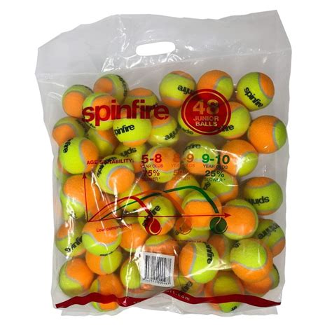 Spinfire Orange Junior Tennis Balls - 48 Pack (Aged 8-10 Years Old) | Tennis Warehouse Australia