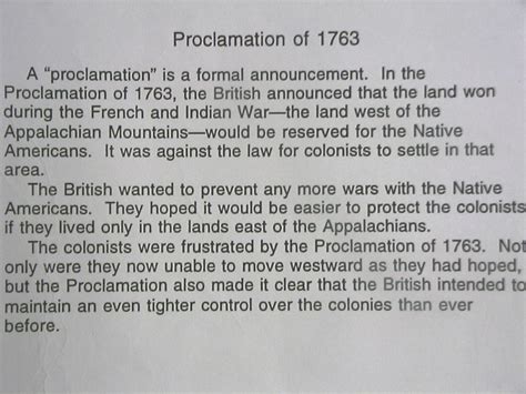 proclamation of 1763 timeline | Timetoast timelines