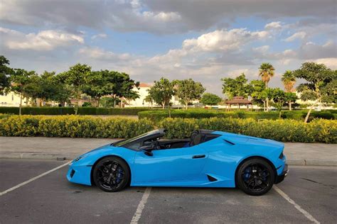 Rent Lamborghini Huracan Spyder Blue in Dubai - Sportscars - Octane Luxury Car Rental Dubai