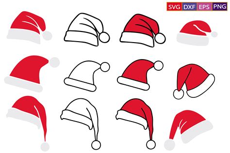 Santa Hat SVG Bundle, Christmas SVG Graphic by Dev Teching · Creative ...