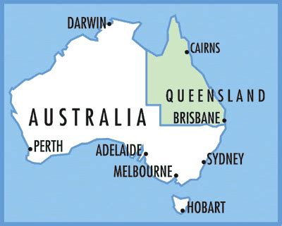 Map of Brisbane & Australia - Brisbane Australia