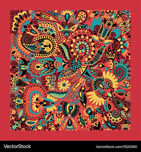 Ukrainian traditional ethnic painting floral Vector Image