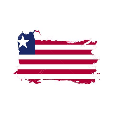 Liberia Flag Brush Strokes Isolated Element Clipart Design, Liberia ...