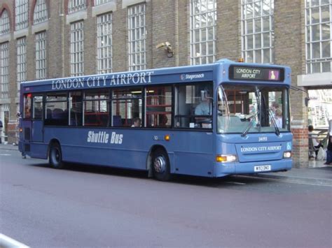 The London City Airport Shuttle Bus departing from the Liverpool Street ...