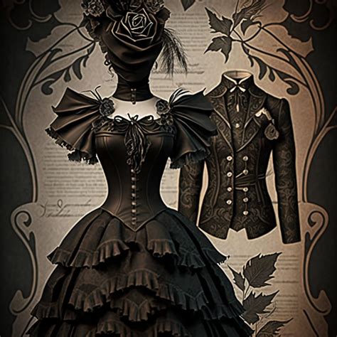 Victorian / Gothic Inspired Vintage Fashion Digital Background Paper ...